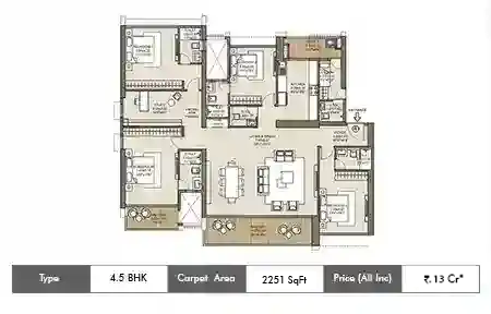 4.5 BHK-2250  SqFt